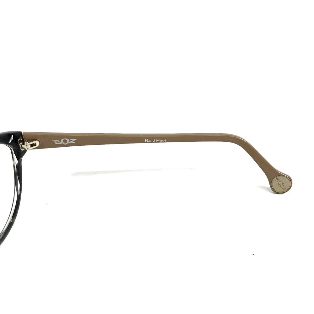BOZ Eyeglasses Frames WOMBAT 0010 Black Grey White Striped Clear 54-15-140